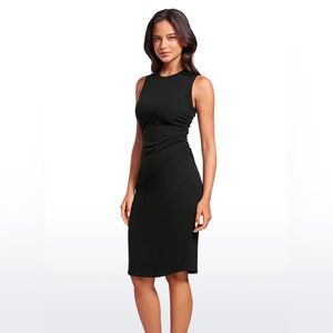 Butterluxe Ruched Bodycon Sleeveless Midi Dresses